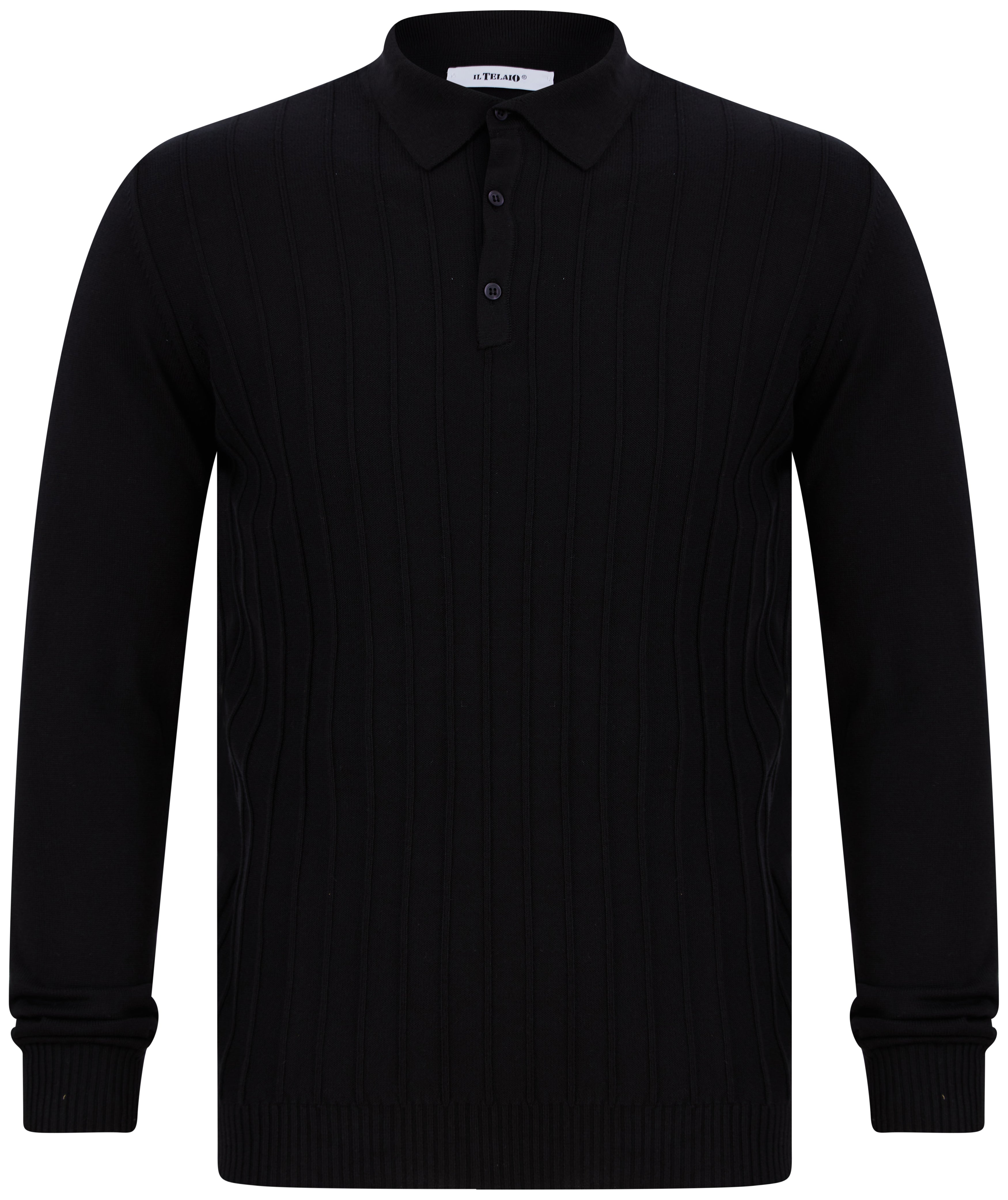 Load image into Gallery viewer, IL Telaio Long Stripe Knit Black

